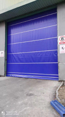 Portas de tecido industrial azul de rolos para cima Proteção de segurança Portas de empilhamento rápido