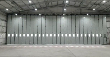 Portas dobráveis industriais de grande porte Método de abertura automática / manual