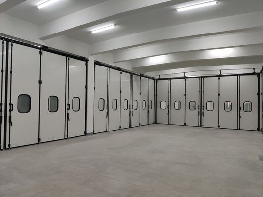 comprar Portas dobráveis cinzentas personalizadas sem motor com dobradiças de ferro fundido online manufacture