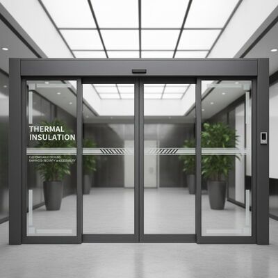 comprar Isolamento térmico opcional Portas deslizantes automáticas comerciais Desenhos personalizáveis que aumentam a segurança e a acessibilidade online manufacture