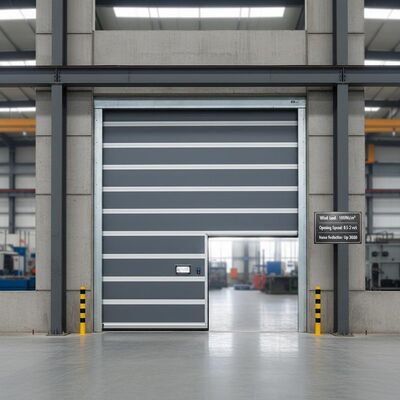 comprar Porta Rápida Industrial com Carga de Vento de 1000N por Metro Quadrado, Velocidade de Abertura de 0,5 a 2 Metros por Segundo, Redução de Ruído de até 30dB para Operação Industrial online manufacture
