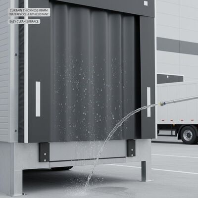comprar Espessura da cortina 08 mm Abrigo do cais de carga Oferecendo tecido à prova d'água resistente aos raios UV e baixa manutenção Facil de limpar superfícies online manufacture