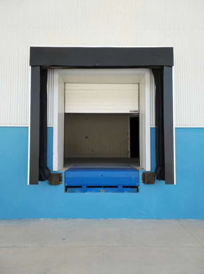 Abrigos de porta de embarque mecânico de PVC de lona dobrados