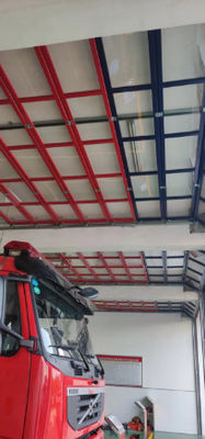 Portas seccionais industriais de alumínio transparente para salas de exposições de protecção contra incêndio