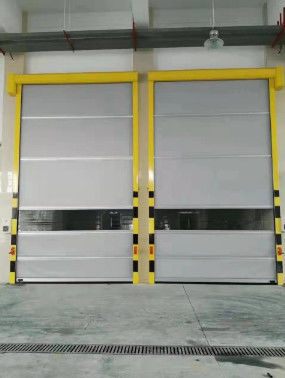 Portas automáticas de aço de alta velocidade de PVC para instalações industriais