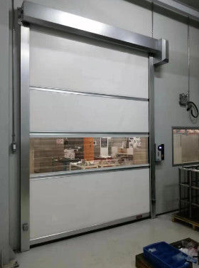 Tecido de PVC Porta de garagem de rolamento rápido Porta de rolão automático Porta de rolão 0,8 - 1,2 m/s velocidade