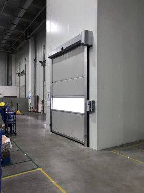 Tecido de PVC Porta de garagem de rolamento rápido Porta de rolão automático Porta de rolão 0,8 - 1,2 m/s velocidade