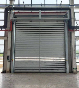 Resistência ao vento Espiral industrial Porta dura rápida Alta frequência de abertura e fechamento