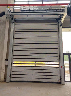 Resistência ao vento Espiral industrial Porta dura rápida Alta frequência de abertura e fechamento