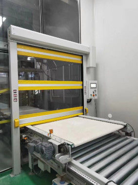 Linha de montagem Porta rápida industrial de alta velocidade com cortina de PVC Janela transparente