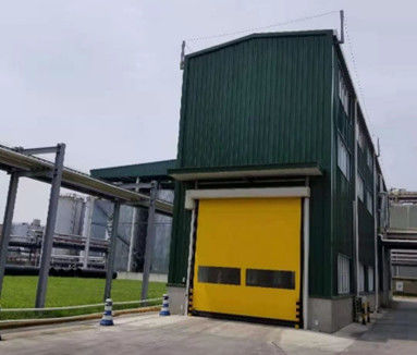 CE Industrial Porta Rápida de Alta Força Fibra de Poliéster PVC Espessura da Cortina 0,8 mm