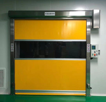 Portas industriais de enrolamento rápido de aço inoxidável para logística de armazém ISO 9001