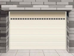 Portão de garagem de aço elétrico automático industrial isolado de PU segmentado