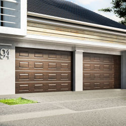 Porta de Garagem Elétrica Inteligente Personalizada Porta de Garagem de Alumínio Seccional Moderna