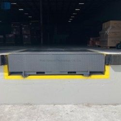 Nivelador industrial de docas com características de ajuste rápido para eficiência do armazém