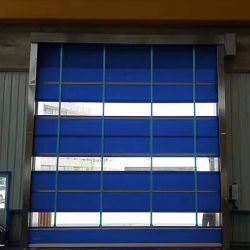 Porta industrial de alta velocidade de PVC pesada, personalizável para operações de logística