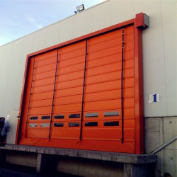 Porta industrial de alta velocidade de PVC pesada, personalizável para operações de logística