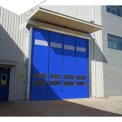 Porta industrial de alta velocidade de PVC pesada, personalizável para operações de logística