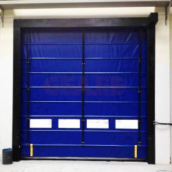 Porta industrial de alta velocidade de PVC pesada, personalizável para operações de logística