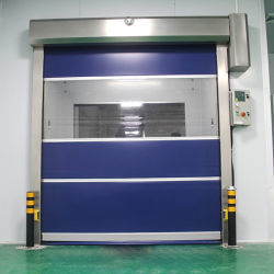 Porta industrial automática de alta velocidade com controlo remoto de acesso seguro e rápido