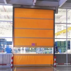 Porta Rápida em PVC Resiliente Personalizável Janelas Resistentes à Geada com Reinicialização Automática da Pista para Desempenho