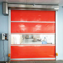 Porta industrial automática de alta velocidade com controlo remoto de acesso seguro e rápido